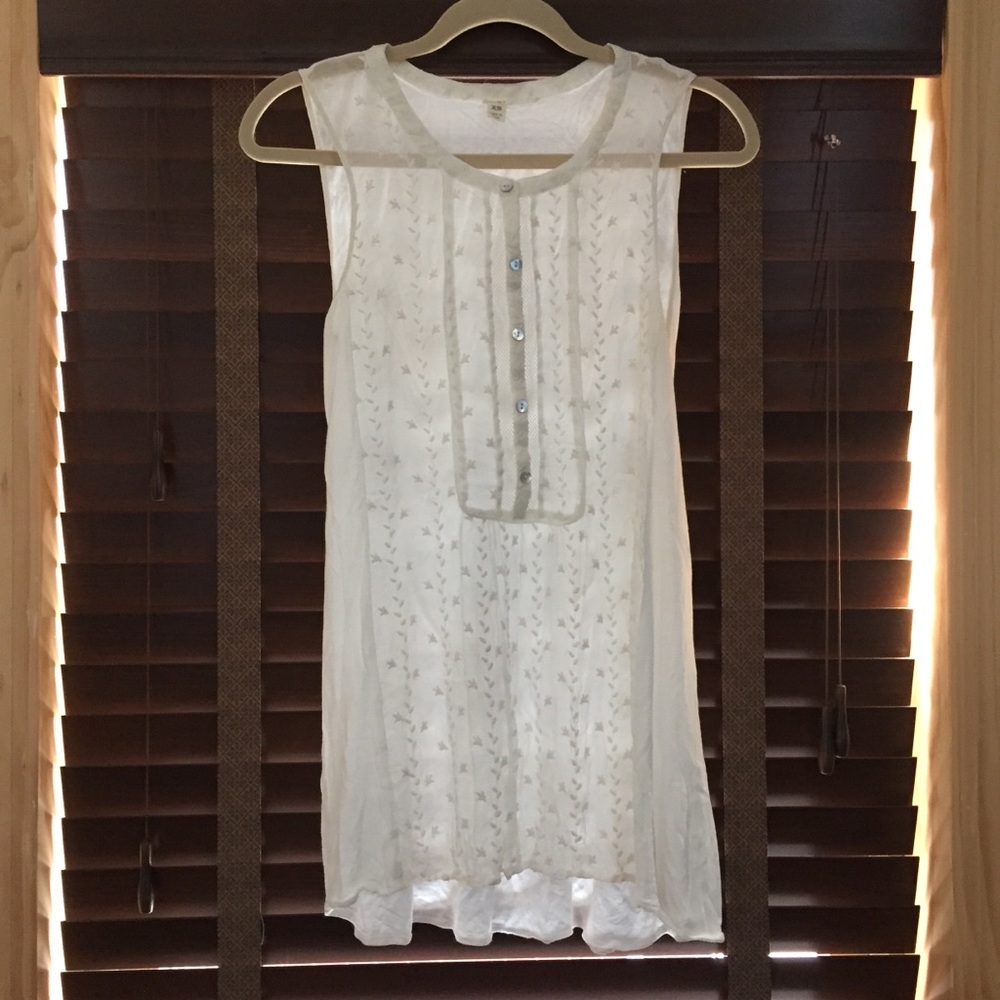 Anthropologie white Tiny Tank Top
